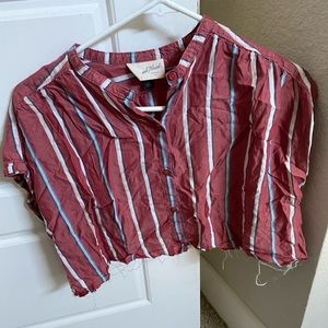 button down striped shirt